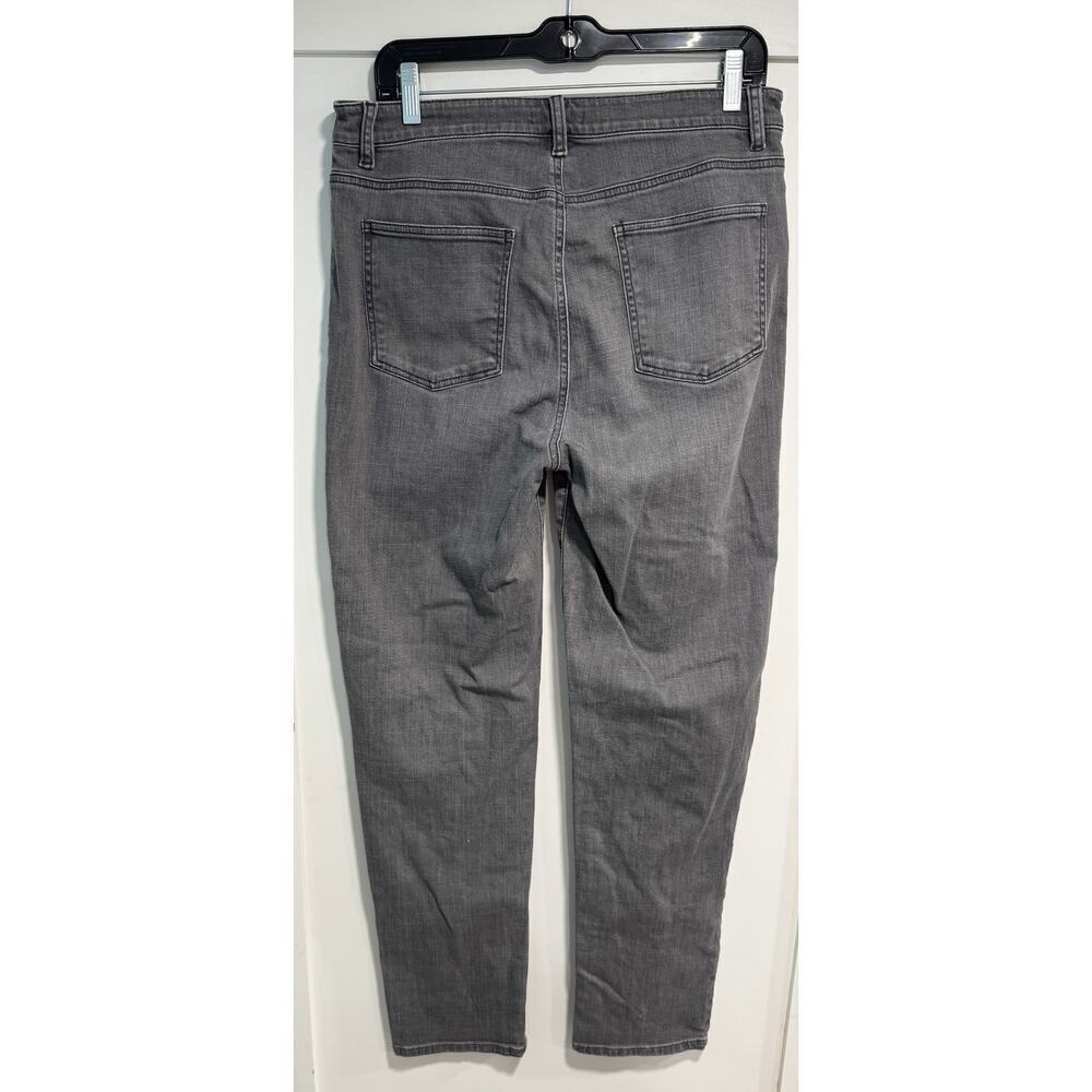 EILEEN FISHER Relaxed Fit Straight Leg Gray Denim Jeans Org Cotton Size 10 - Picture 2 of 4